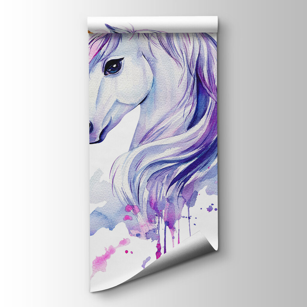 A watercolor of a unicorn