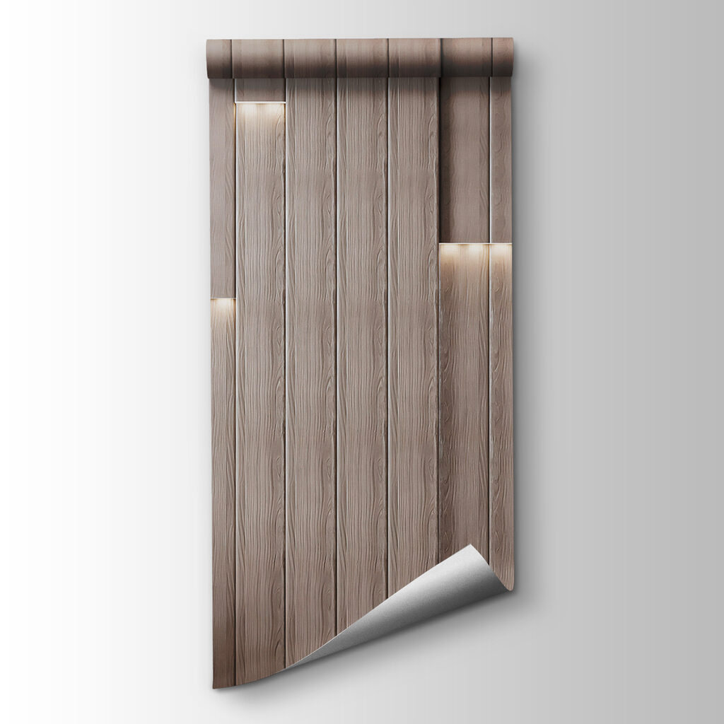 A wall with lights on