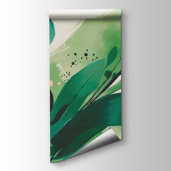 A painting of leaves and branches