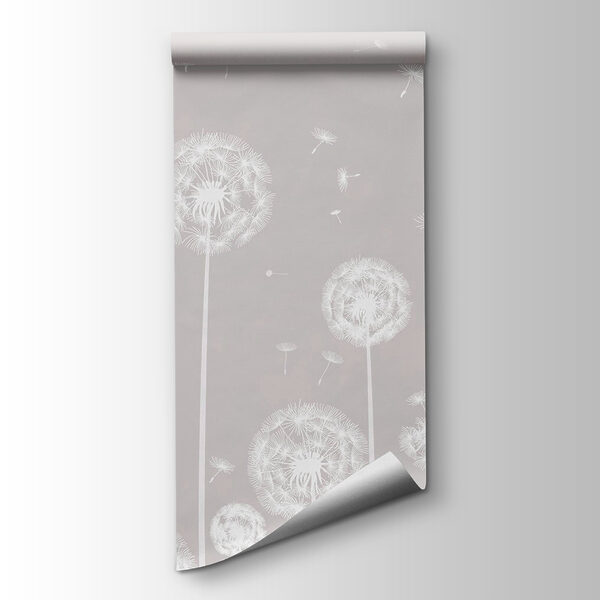 A white dandelions flying in the air