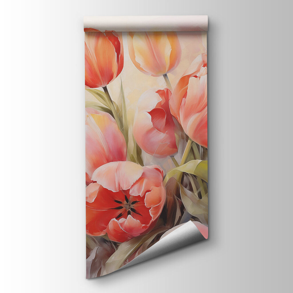 Painting of flowers on a white background