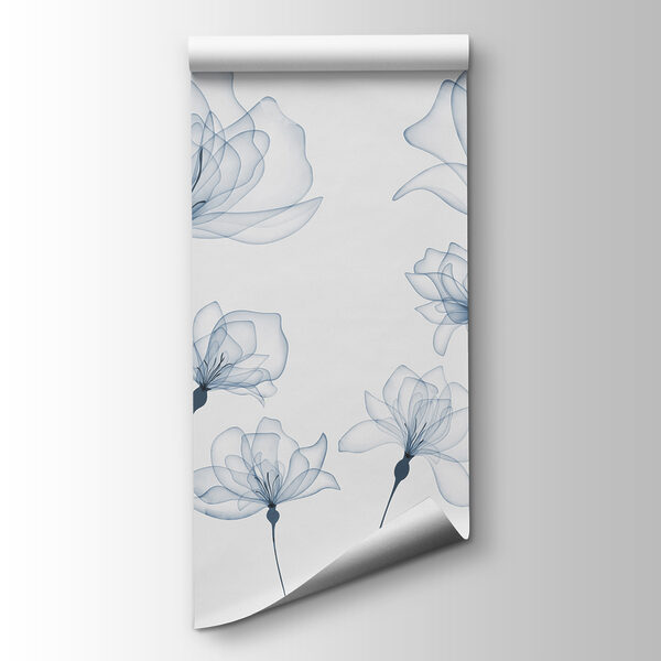 A transparent flowers on a white background