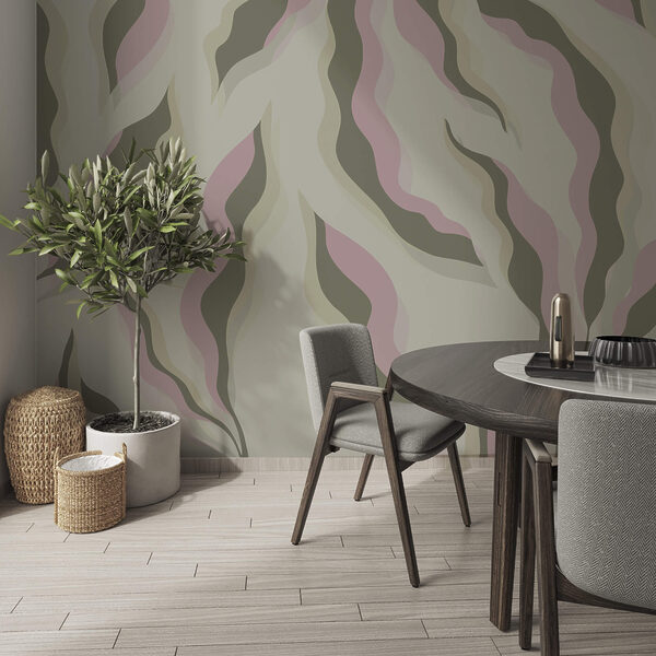 Wzór liści na jasnym tle