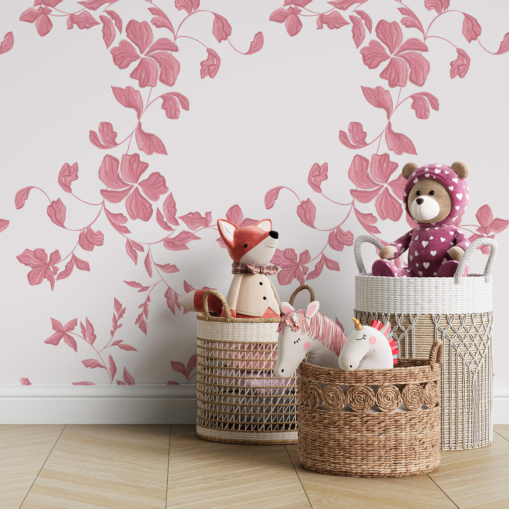 Wzór różowych kwiatów