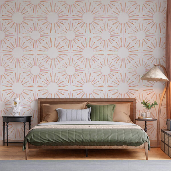 Wzór pomarańczowych i białych linii