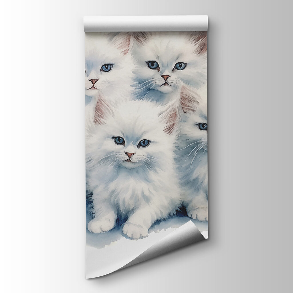 A group of white kittens