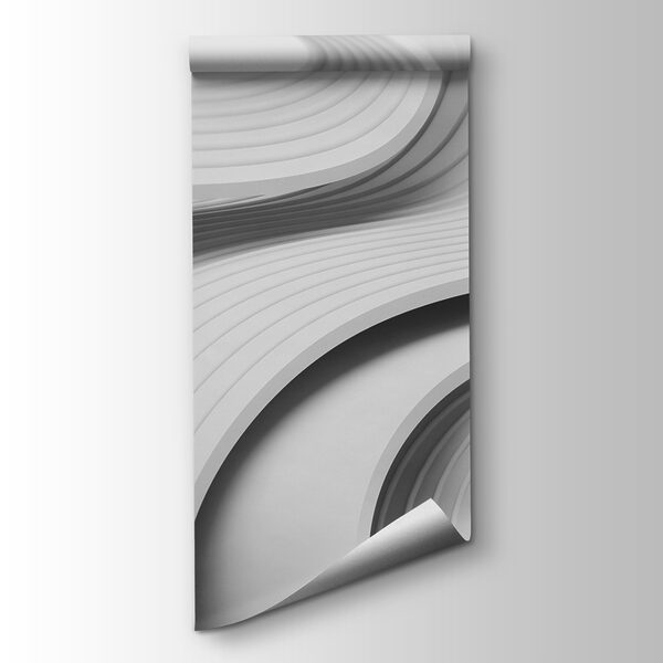 White and grey curved lines