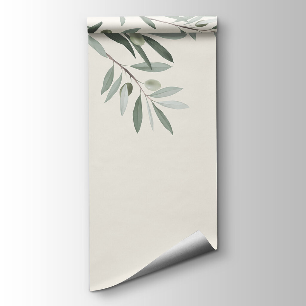 Branch with leaves and olives