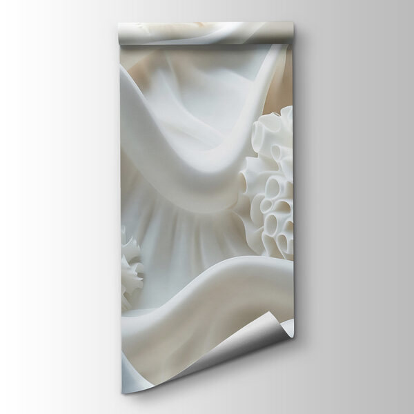 White fabric with white balls