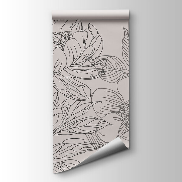 Drawing of flowers and leaves