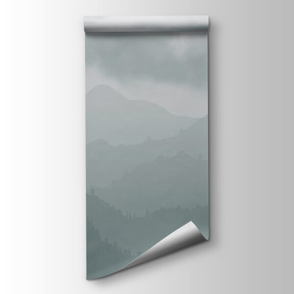 Foggy mountain range