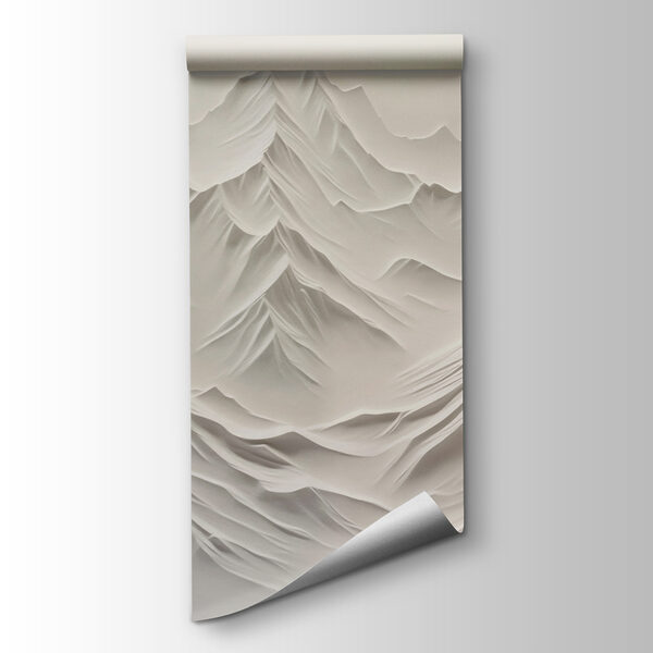 White mountain range with snow