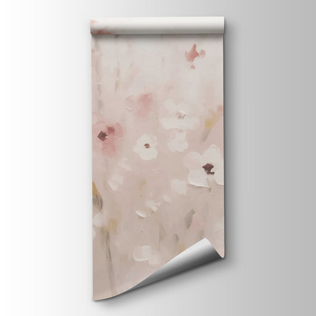 Painting of flowers on a white background