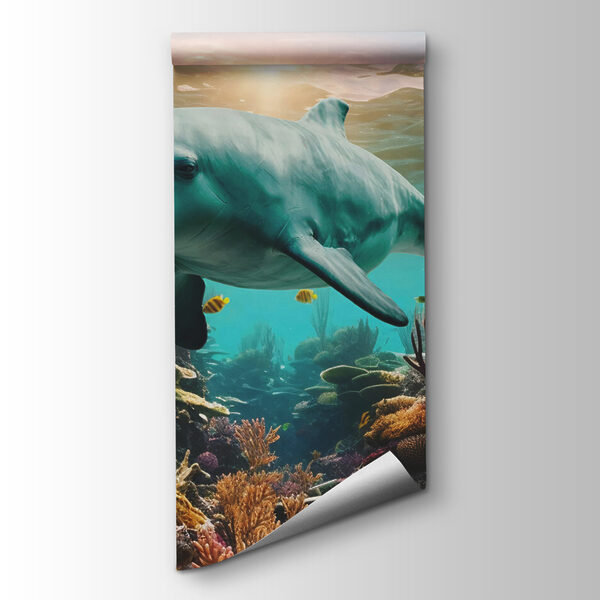 Dolphin swimming in the ocean