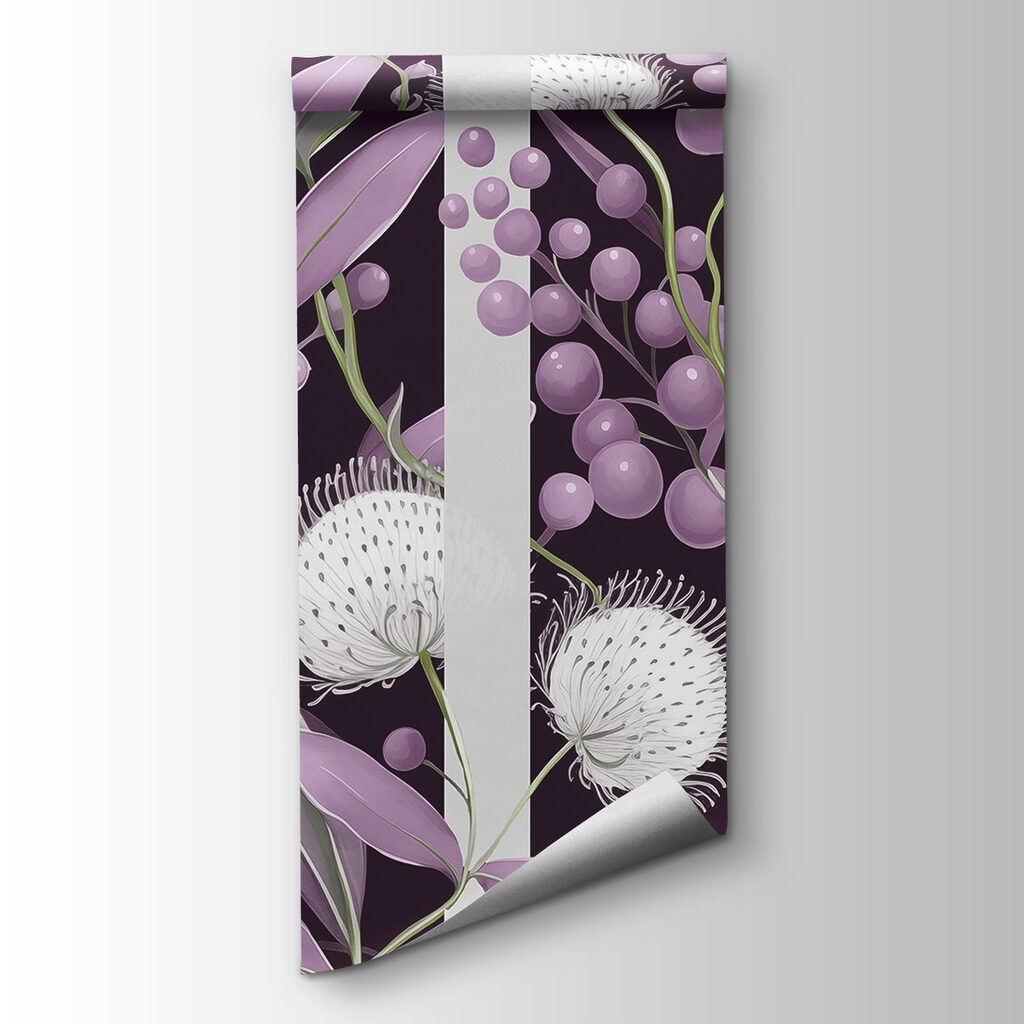 Purple and white floral pattern Purple and white floral pattern