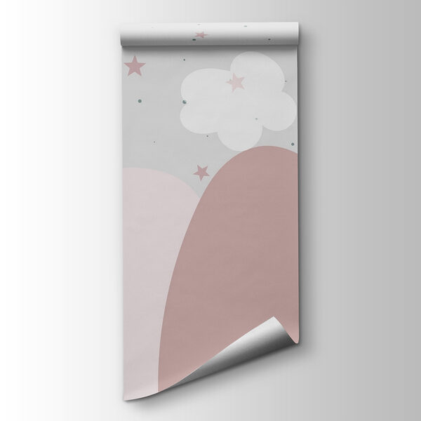 Landscape with clouds and stars