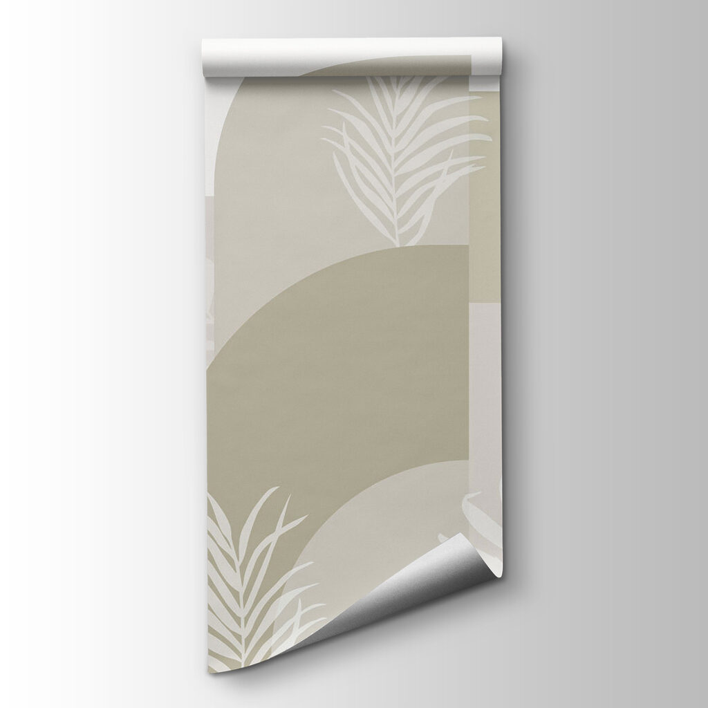 White leaves on a gray background