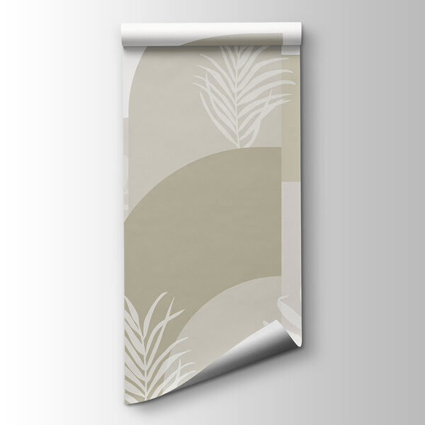 White leaves on a gray background