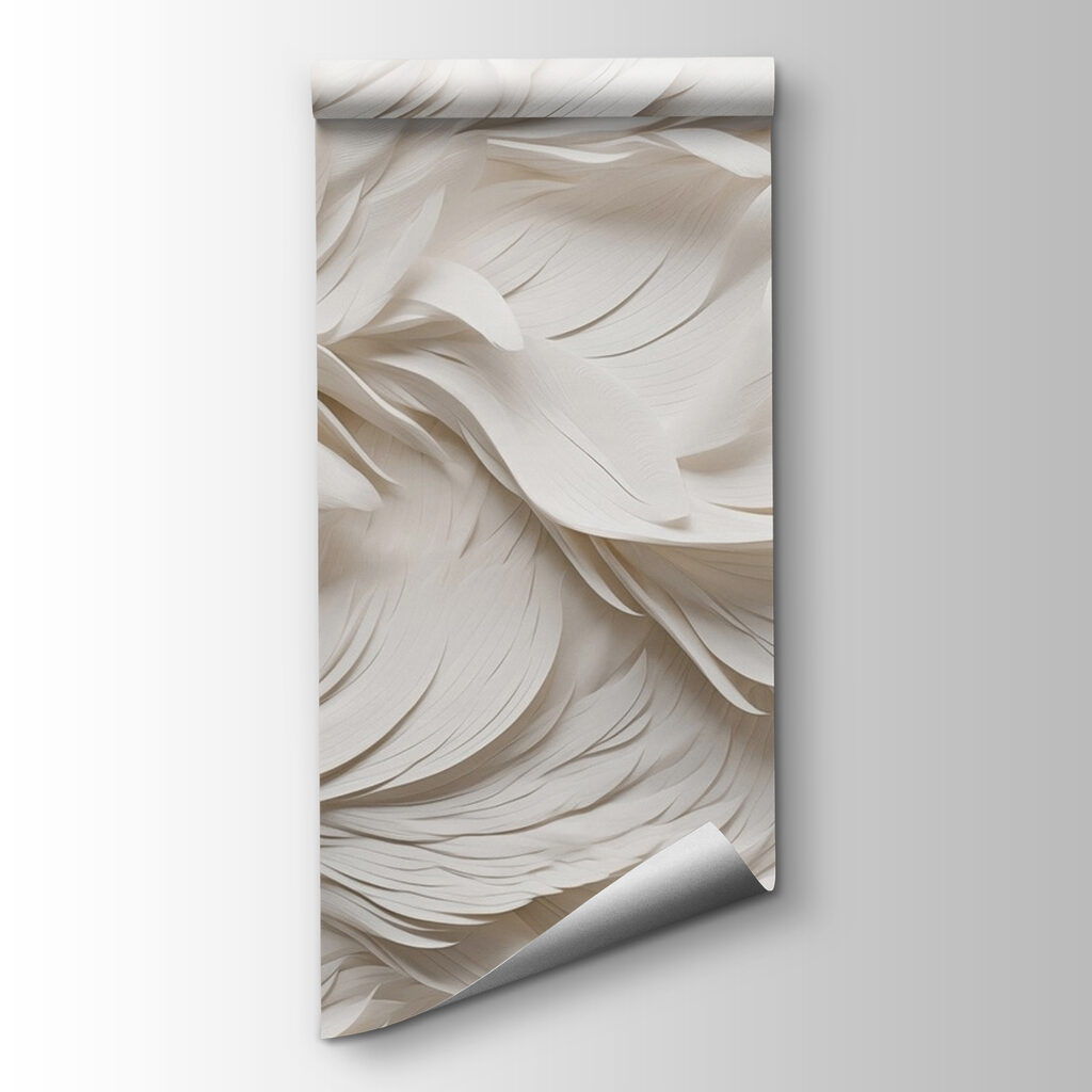 White feathers on a surface