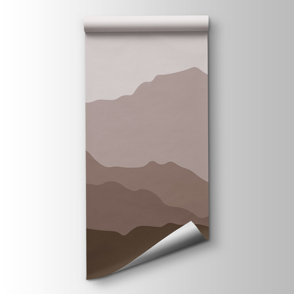 Mountain range with a grey sky