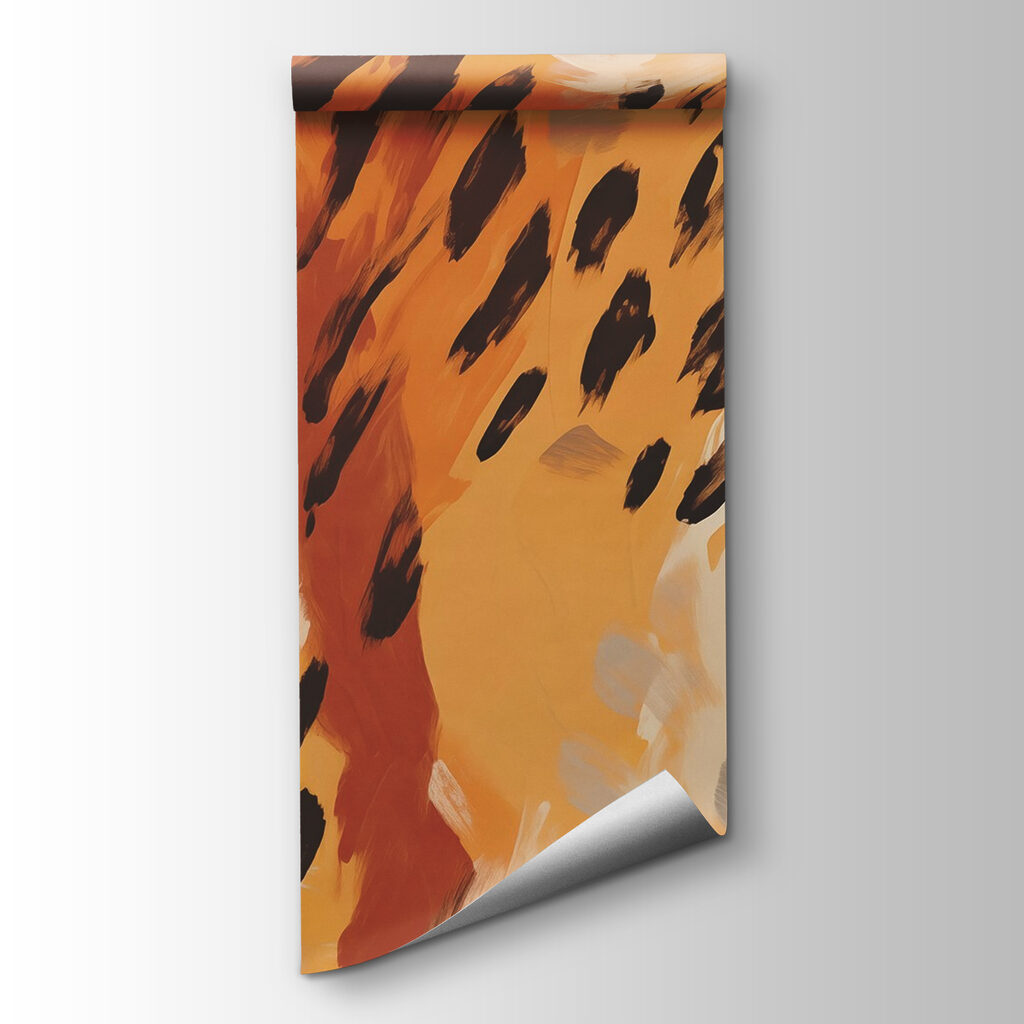 Abstract animal print design in warm hues