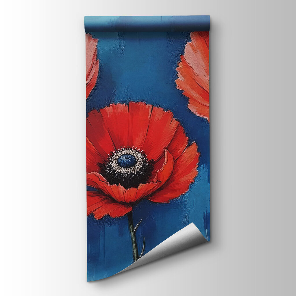 Painting of red flowers Painting of red flowers