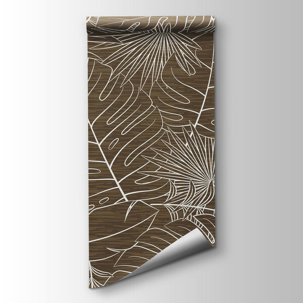 Brown and white floral pattern