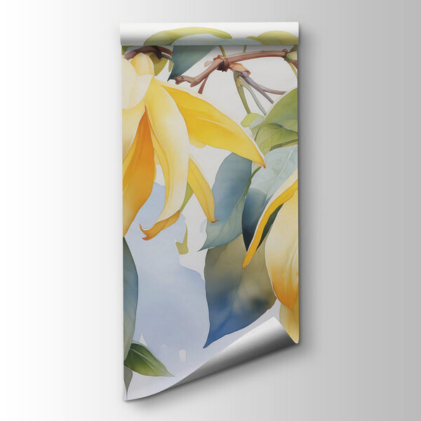 Yellow flowers on a branch