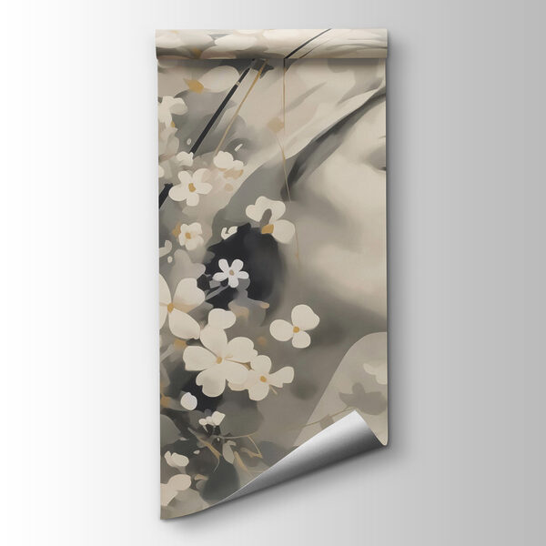 Gentle beauty in floral embrace