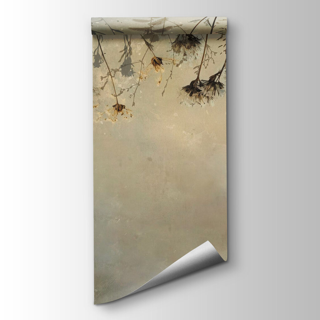 Dried flowers on a branch