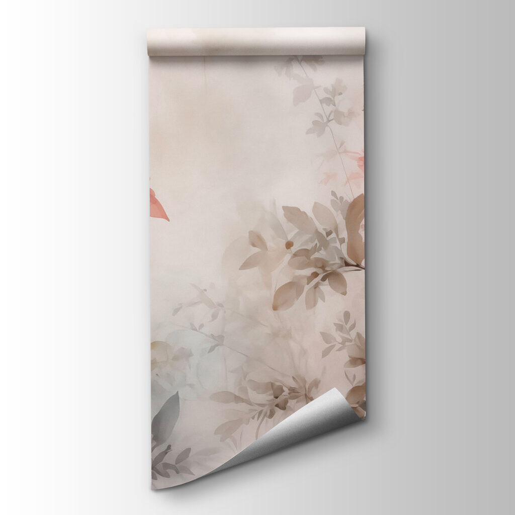 Painting of flowers on a wall Painting of flowers on a wall