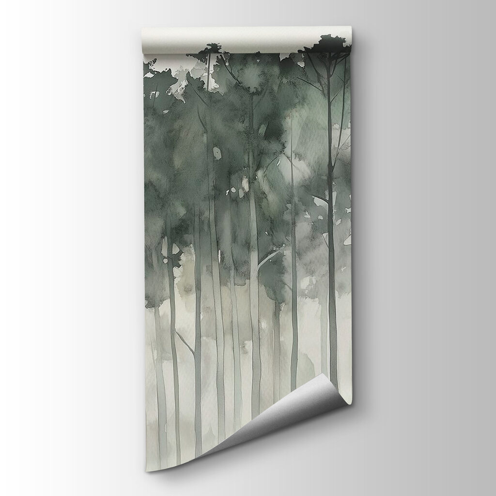 Group of trees in fog