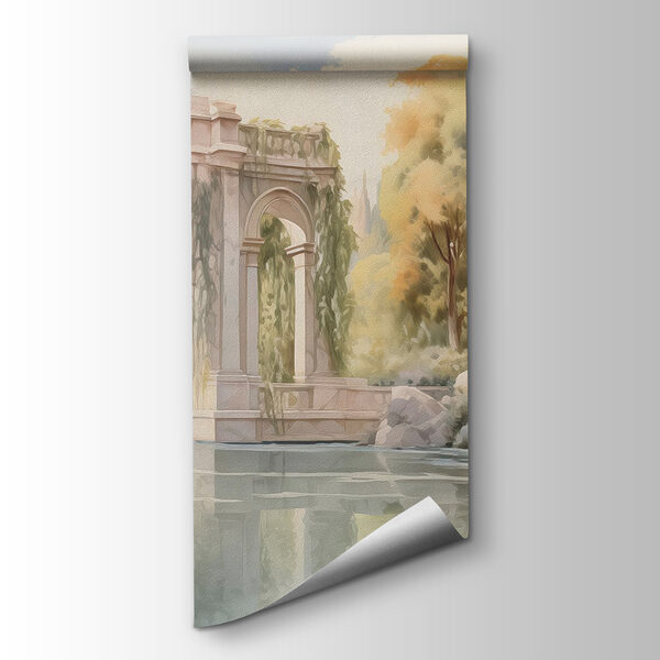 Water with trees and arches