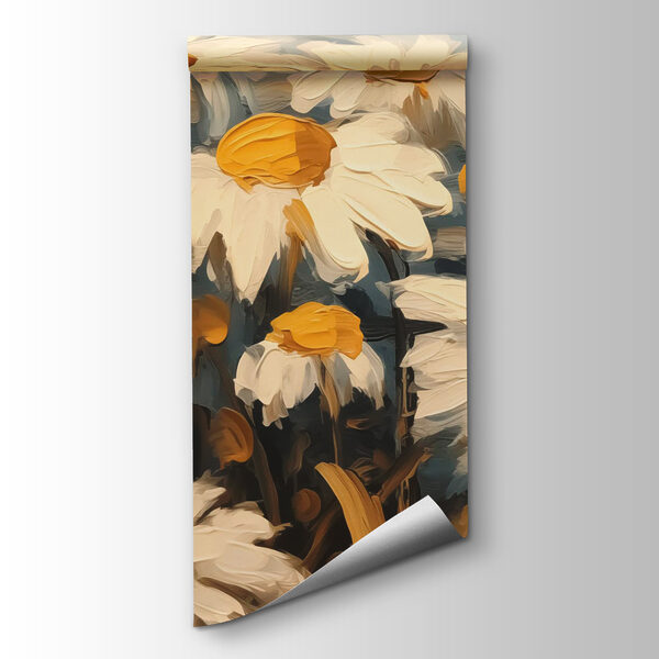 Painting of white and yellow flowers Painting of white and yellow flowers