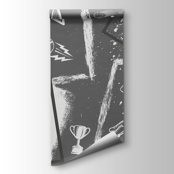 Soccer Action in Monochrome Style