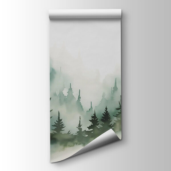 Group of trees in the fog