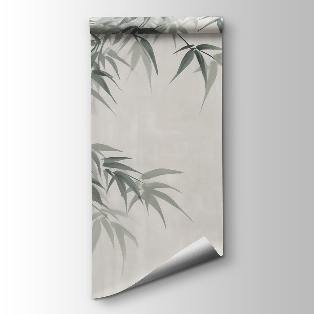 Bamboo with leaves on it