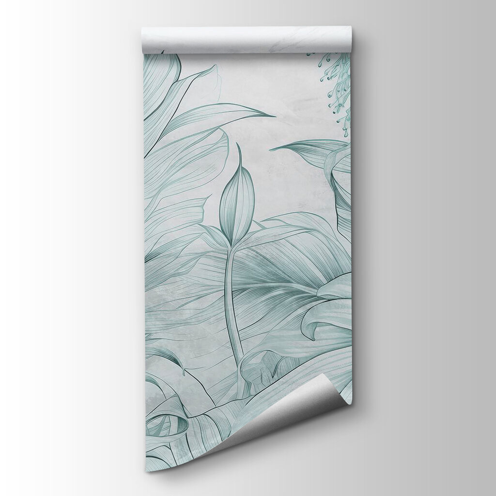 Delicate leaves in soft tones