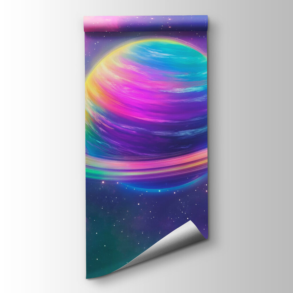 Colorful planet in space