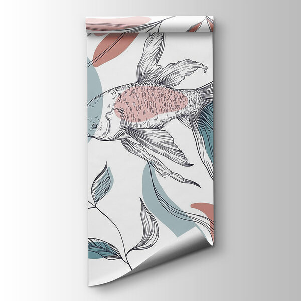 Fish and plants with circles and dots Fish and plants with circles and dots