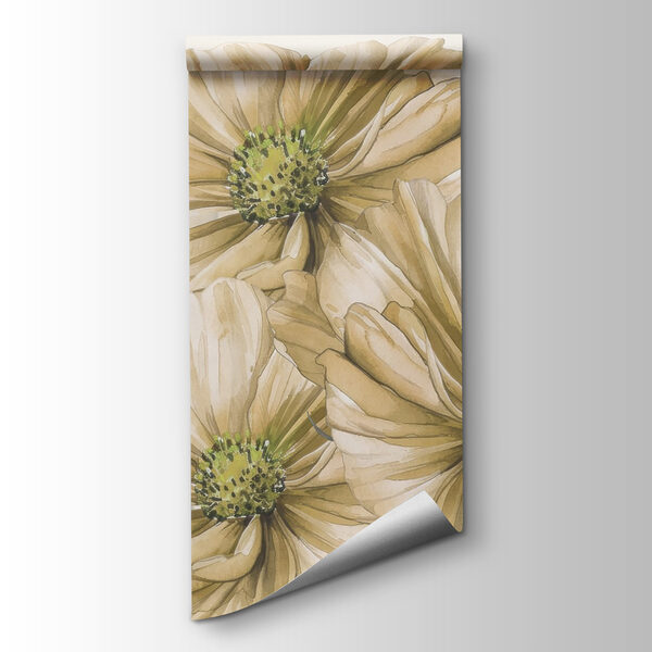 Group of flowers with green center