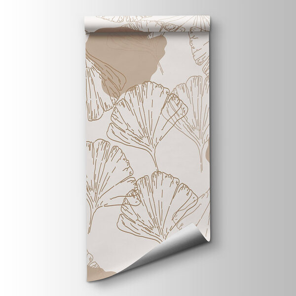 Pattern of leaves on a white background