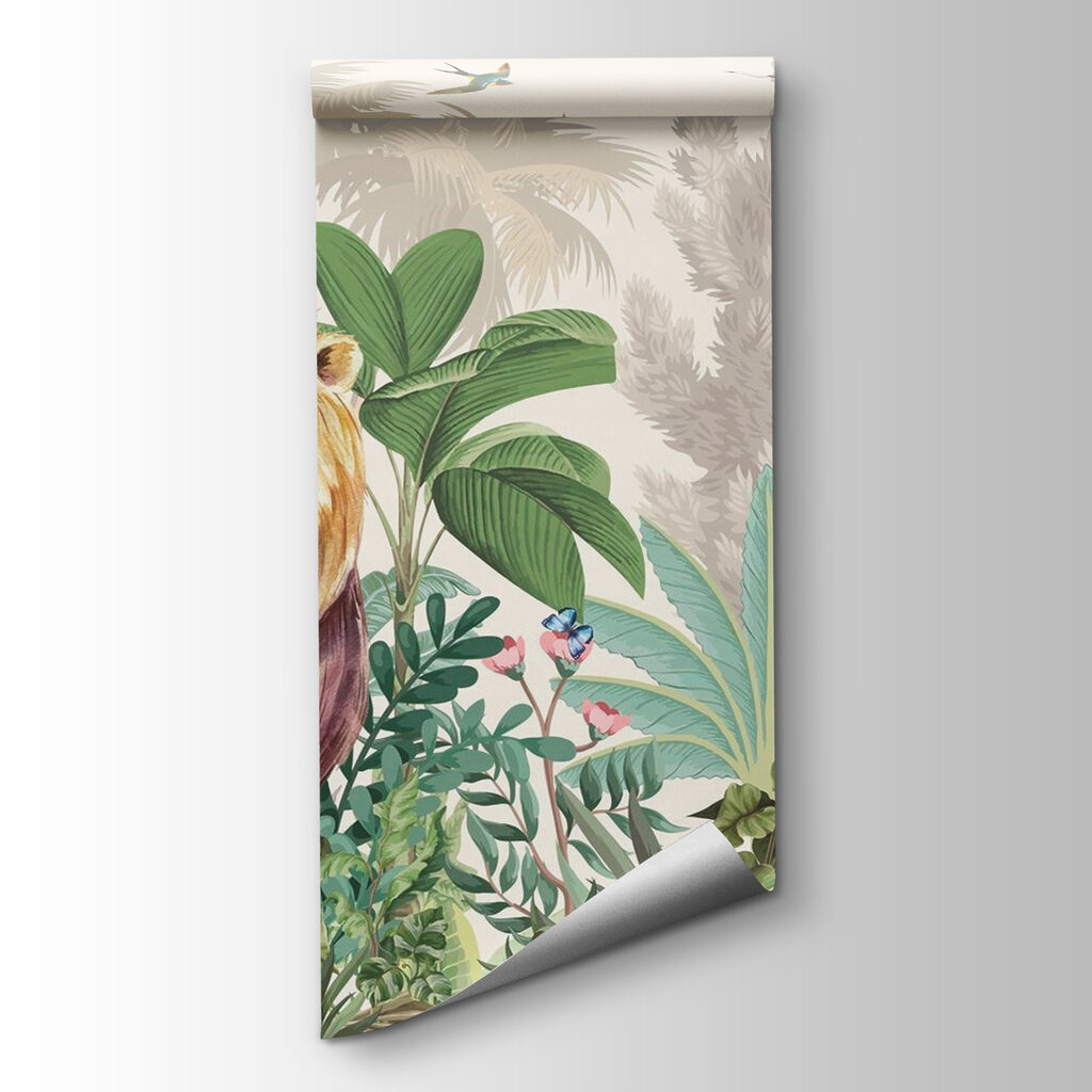 Wallpaper with animals and birds