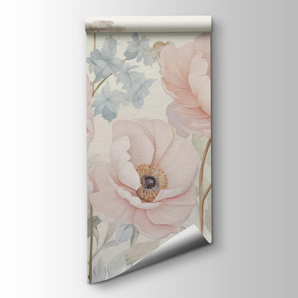 Painting of flowers on a wall