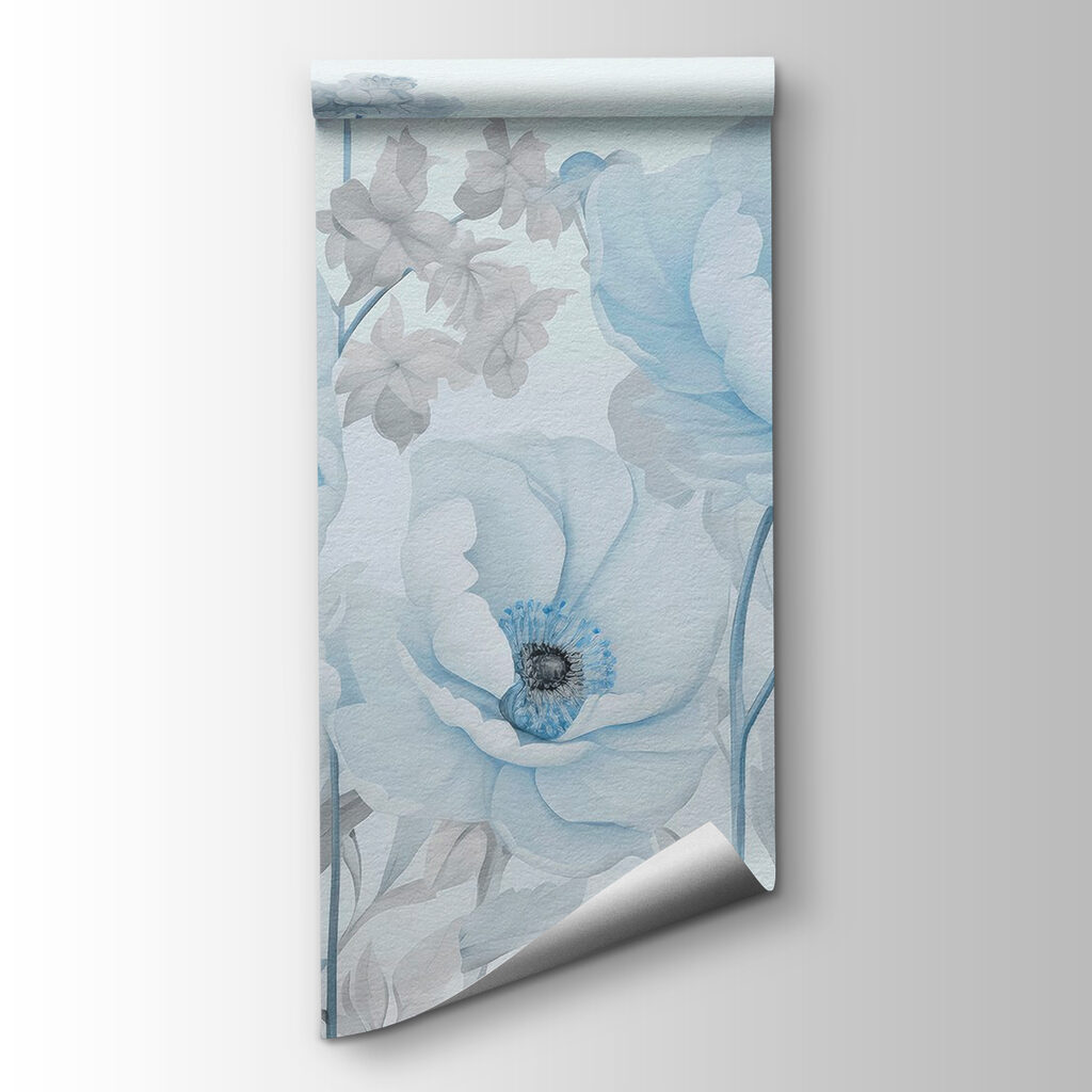 Painting of flowers on a white background Painting of flowers on a white background