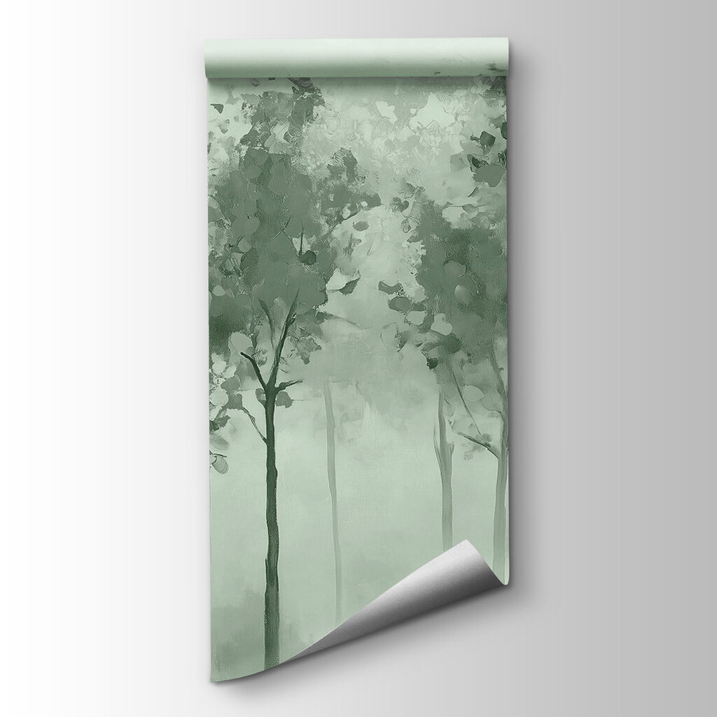 Group of trees in fog Group of trees in fog