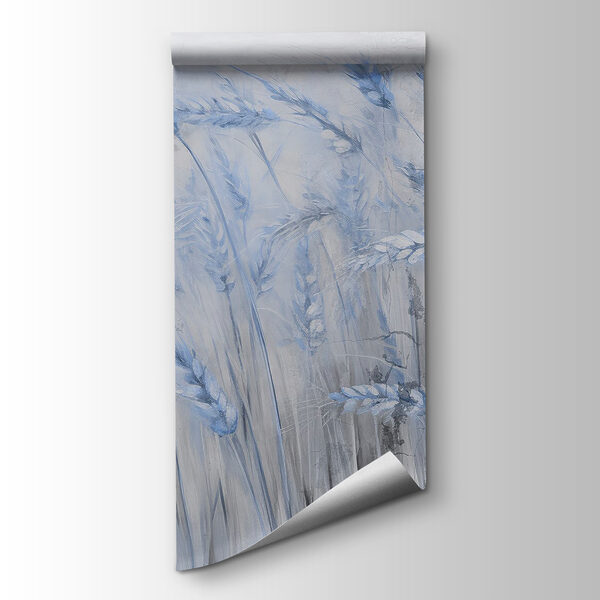 Soft blue waves of gentle wheat