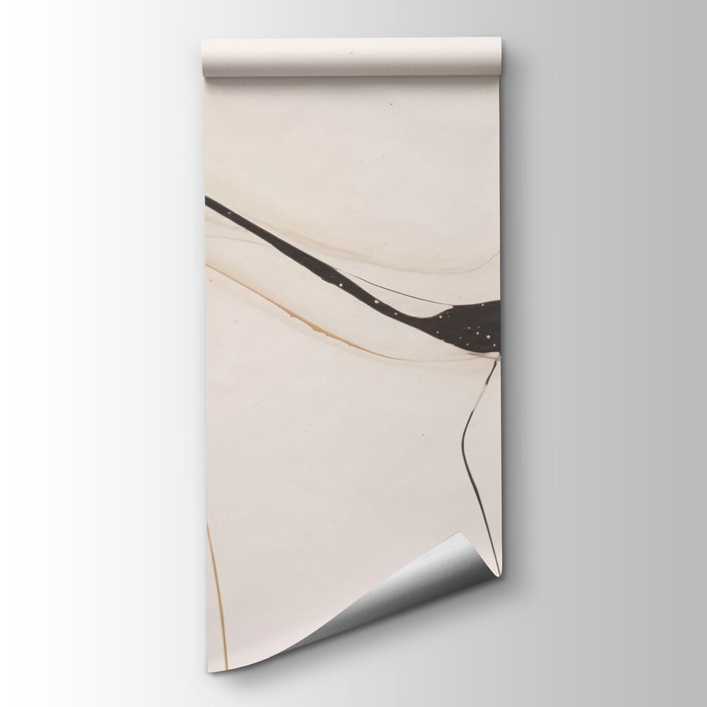 Black and tan paint on a white surface