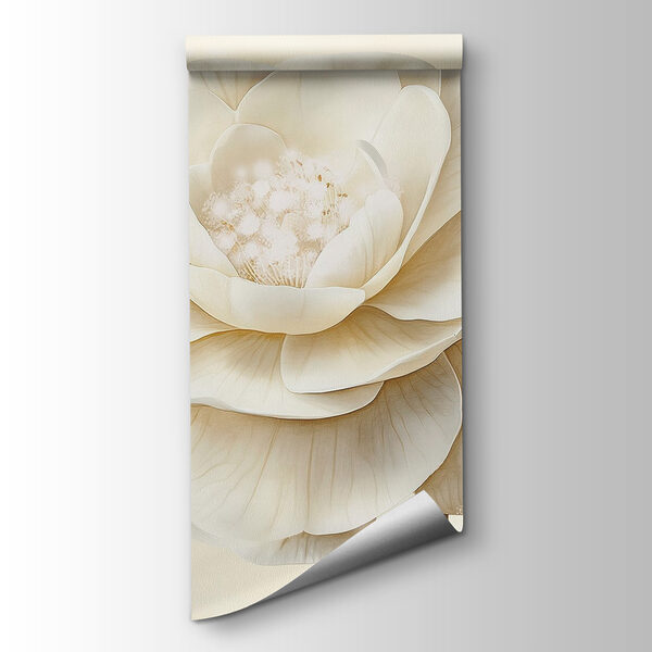 White flower with brown leaves