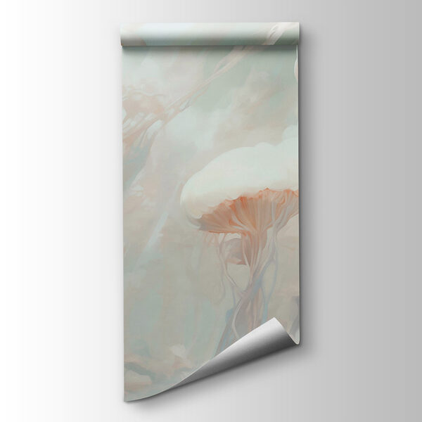 Group of white mushrooms